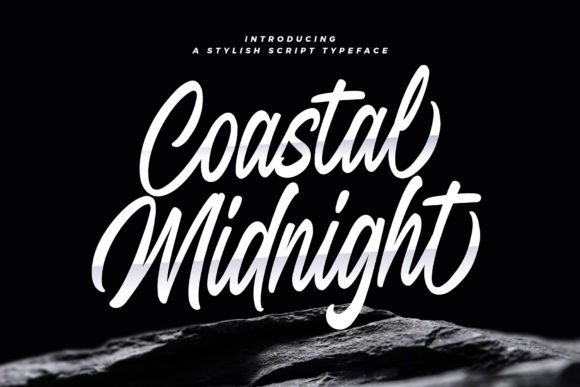 Coastal Midnight: A Brush Script Typeface for Digital Elegance