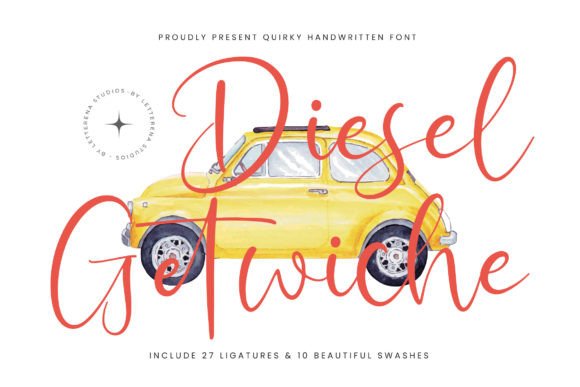 Diesel Getwiche: A Quirky Script Font for Digital Branding