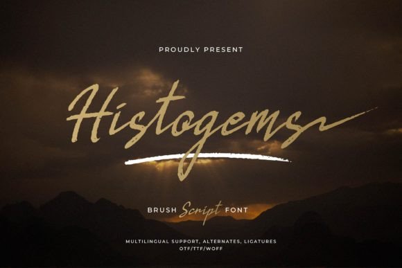 Elevate Web Design with Histogems Script Font