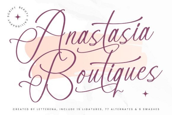 Elevate Your Shop with Anastasia Boutiques Script Font