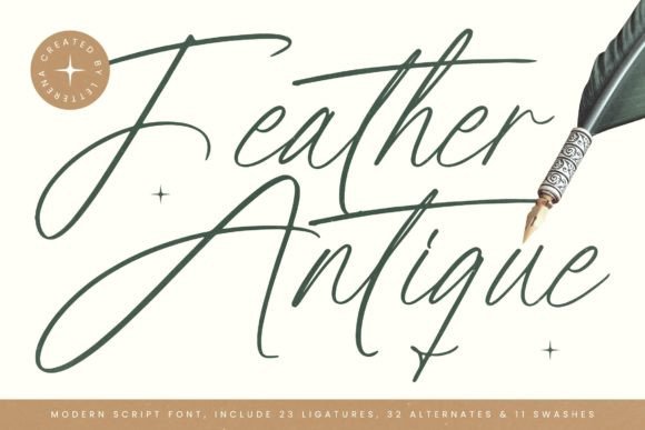 Feather Antique: A Luxury Script Font for Modern Web Design