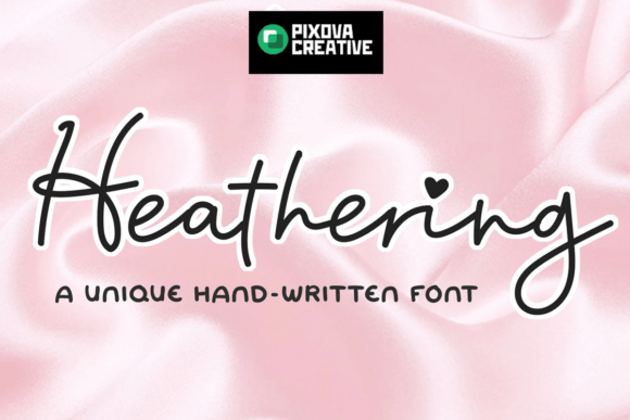Heathering: A Graceful Script Font for Editorial Design