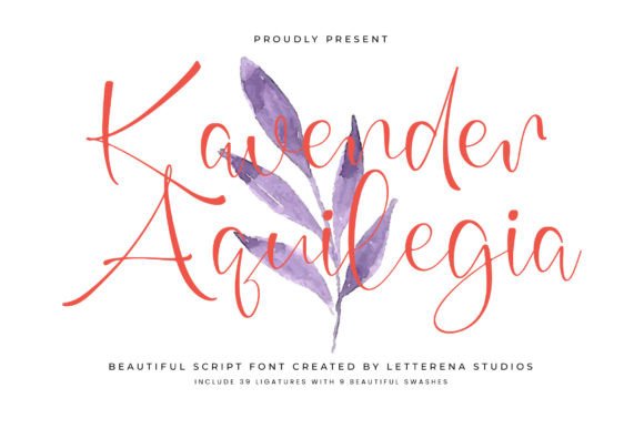 Kavender Aquilegia: A Luxury Script Font for Makers