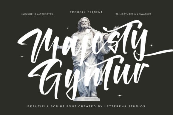 Majesty Gyntur: A Luxury Script Font for Makers