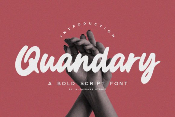 Quandary: A Modern Script Font for Editorial Design