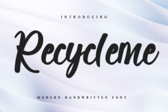 Recycleme: An Elegant Script Font for Editorial Design