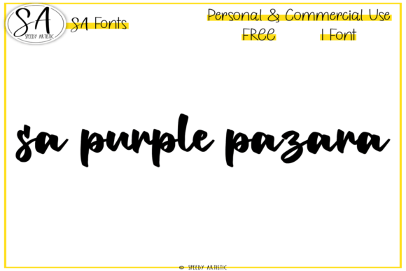 Sa Purple Pazara Handwritten Font for Campaigns