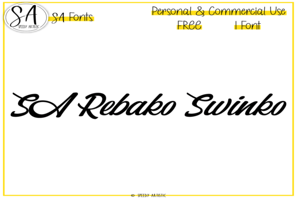 Sa Rebako Swinko Typeface for Branding