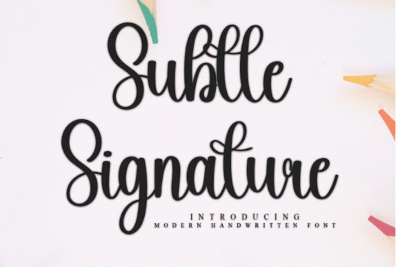 Subtle Signature: The Perfect Script Font for Makers